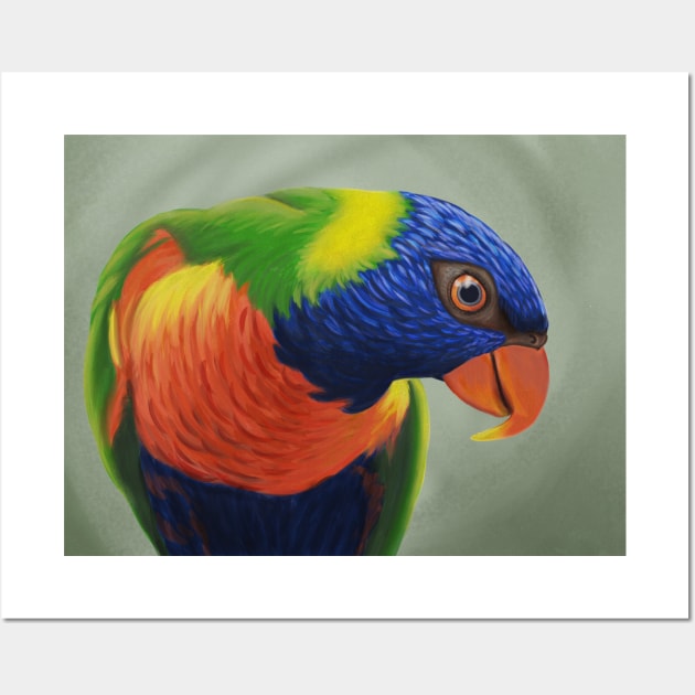 Curious Parrot Wall Art by JoanTatley